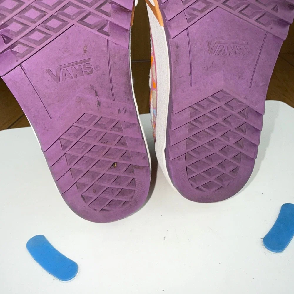 Vans Old‎ Skool Platform Psychedelic Swirl Orange Blue Low Top Shoes Womens 6